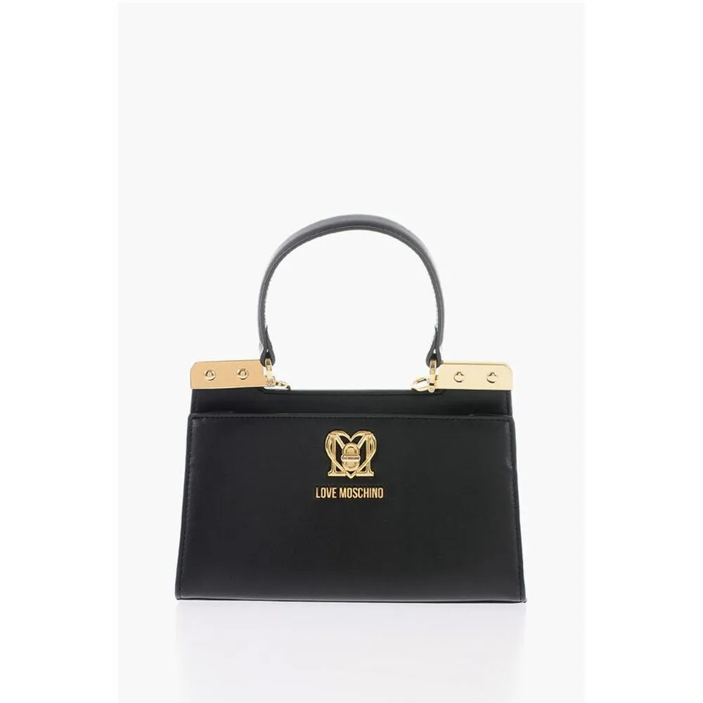 Moschino LOVE 2 Compartment Faux Leather Handle Bag with Removable Women's Sh