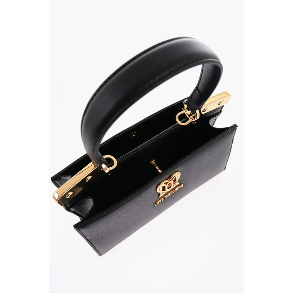 Moschino LOVE 2 Compartment Faux Leather Handle Bag with Removable Women's Sh