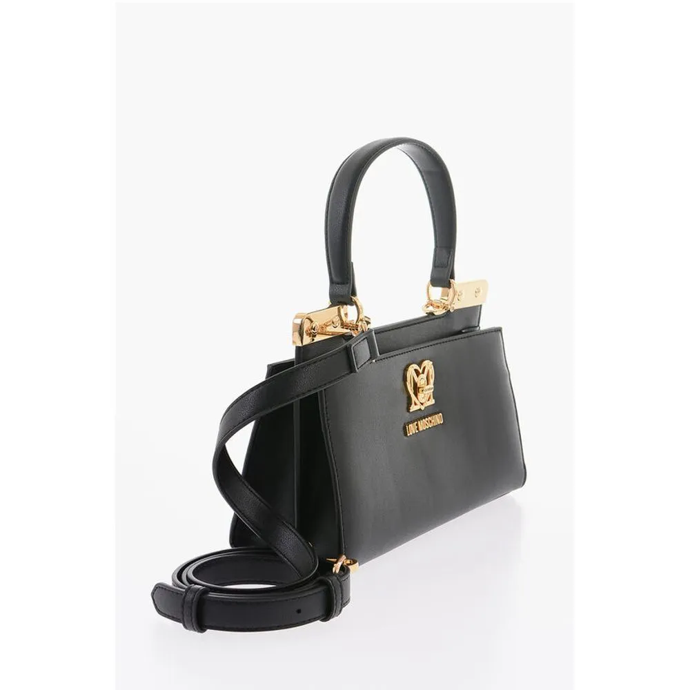 Moschino LOVE 2 Compartment Faux Leather Handle Bag with Removable Women's Sh