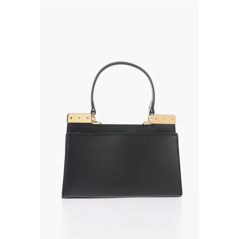 Moschino LOVE 2 Compartment Faux Leather Handle Bag with Removable Women's Sh