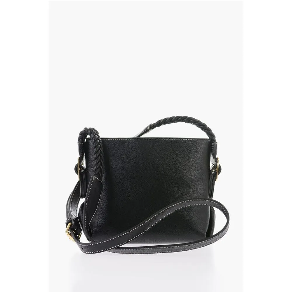 Moschino LOVE Faux Leather Crossbody Bag with Braided Details