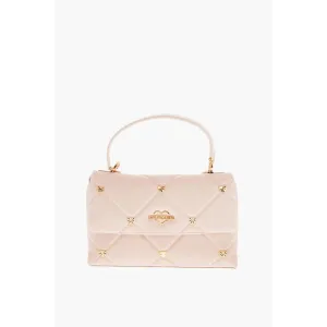 Moschino LOVE Faux Leather Quilted Bag with All-Over Women's Hearts