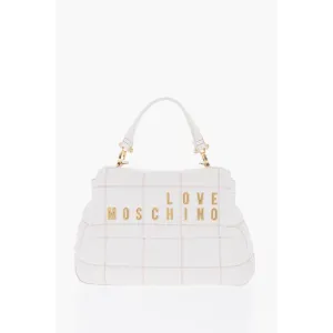 Moschino LOVE Quilted Faux Leather Bag with Golden Women's Logo
