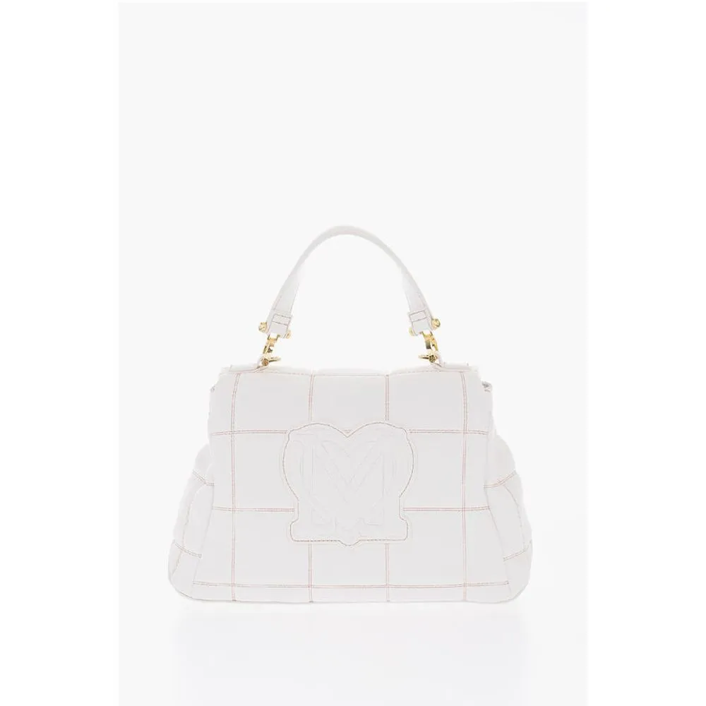 Moschino LOVE Quilted Faux Leather Bag with Golden Women's Logo