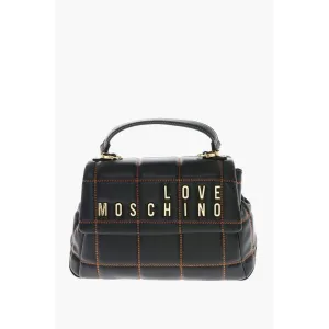 Moschino LOVE Quilted Faux Leather Bag with Golden Women's Logo