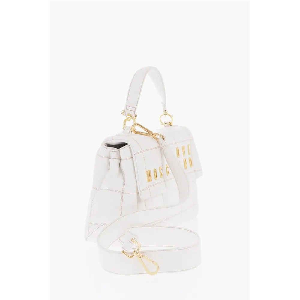 Moschino LOVE Quilted Faux Leather Bag with Golden Women's Logo