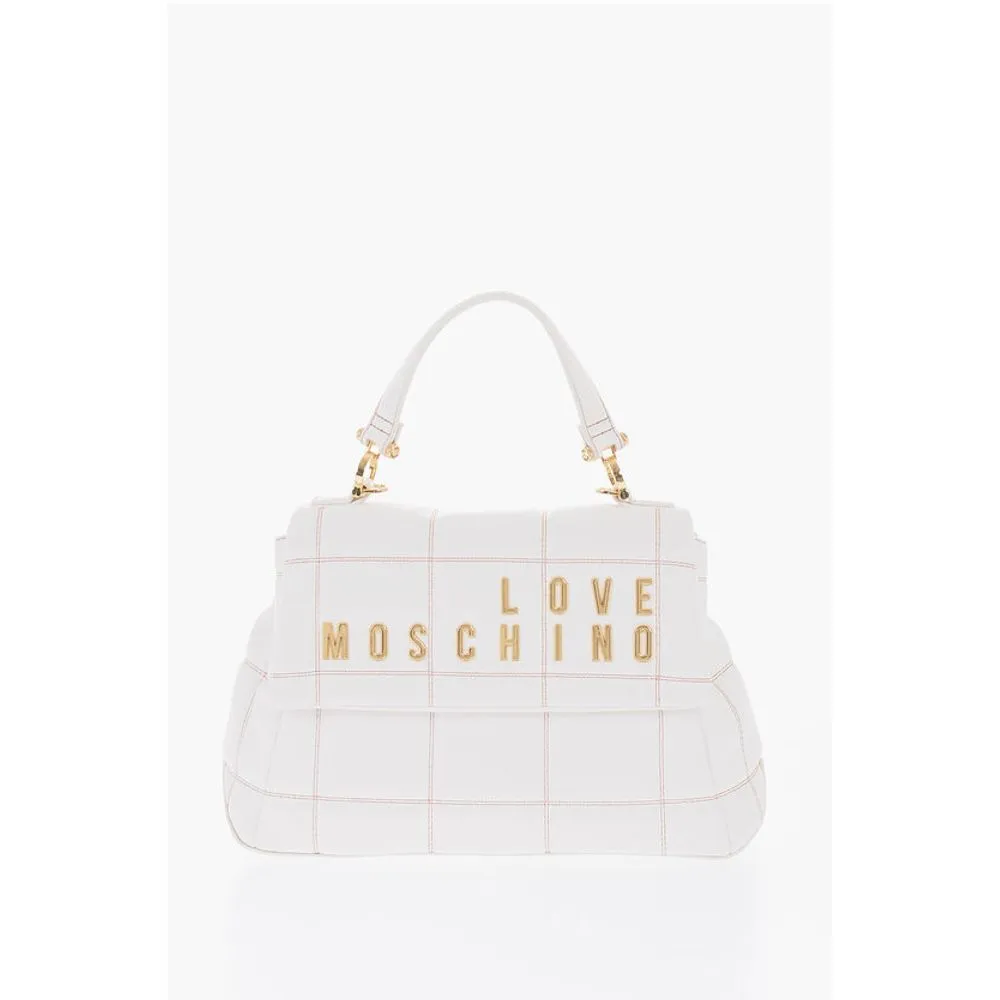 Moschino LOVE Quilted Faux Leather Bag with Golden Women's Logo