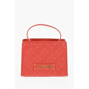 Moschino LOVE Quilted Faux Leather Bag with Removable Shoulder Women's Strap