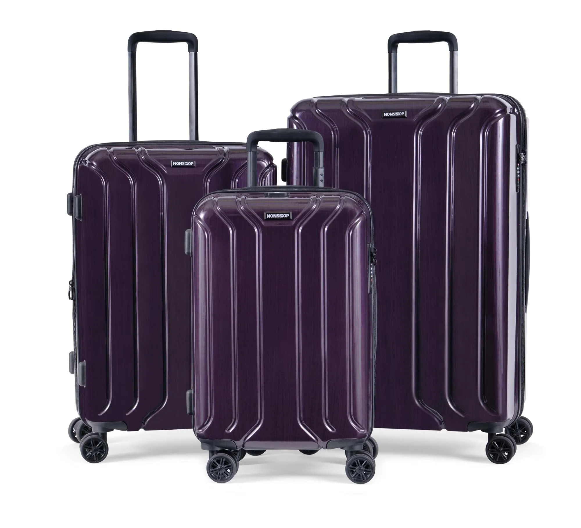 NONSTOP New York Elite 3-Piece Expandable Spinner Luggage Set and 3-Piece Packing Cube Set