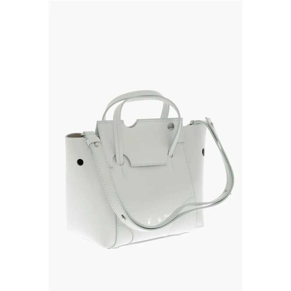 Off- Leather BURROW Tote Bag with Cut-Out Women's Details