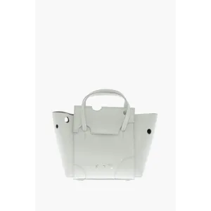 Off- Leather BURROW Tote Bag with Cut-Out Women's Details