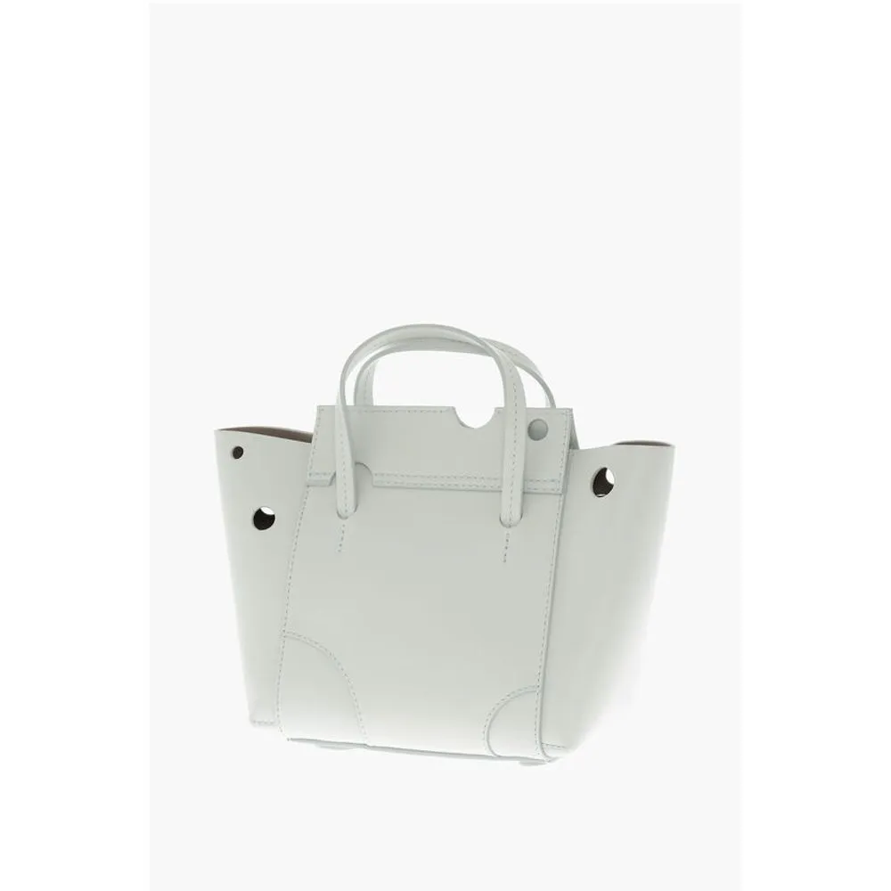 Off- Leather BURROW Tote Bag with Cut-Out Women's Details