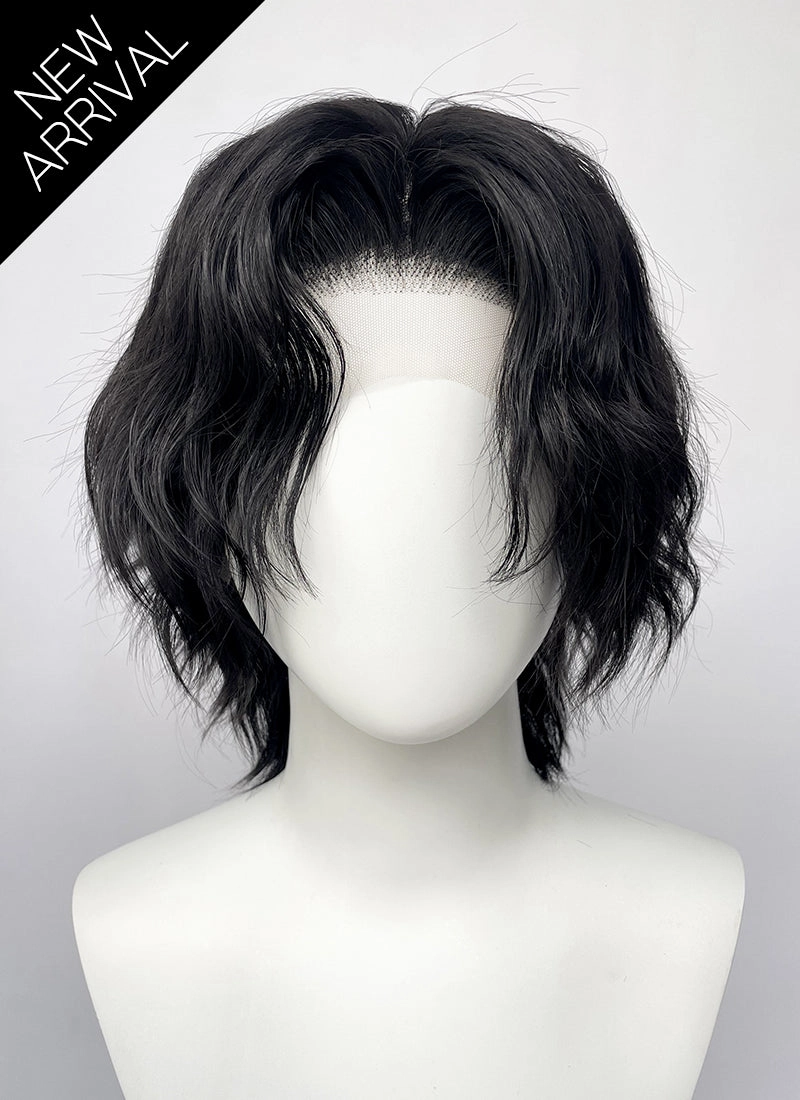 One Piece Portgas D. Ace Black Wavy Lace Front Synthetic Men's Wig LF6129