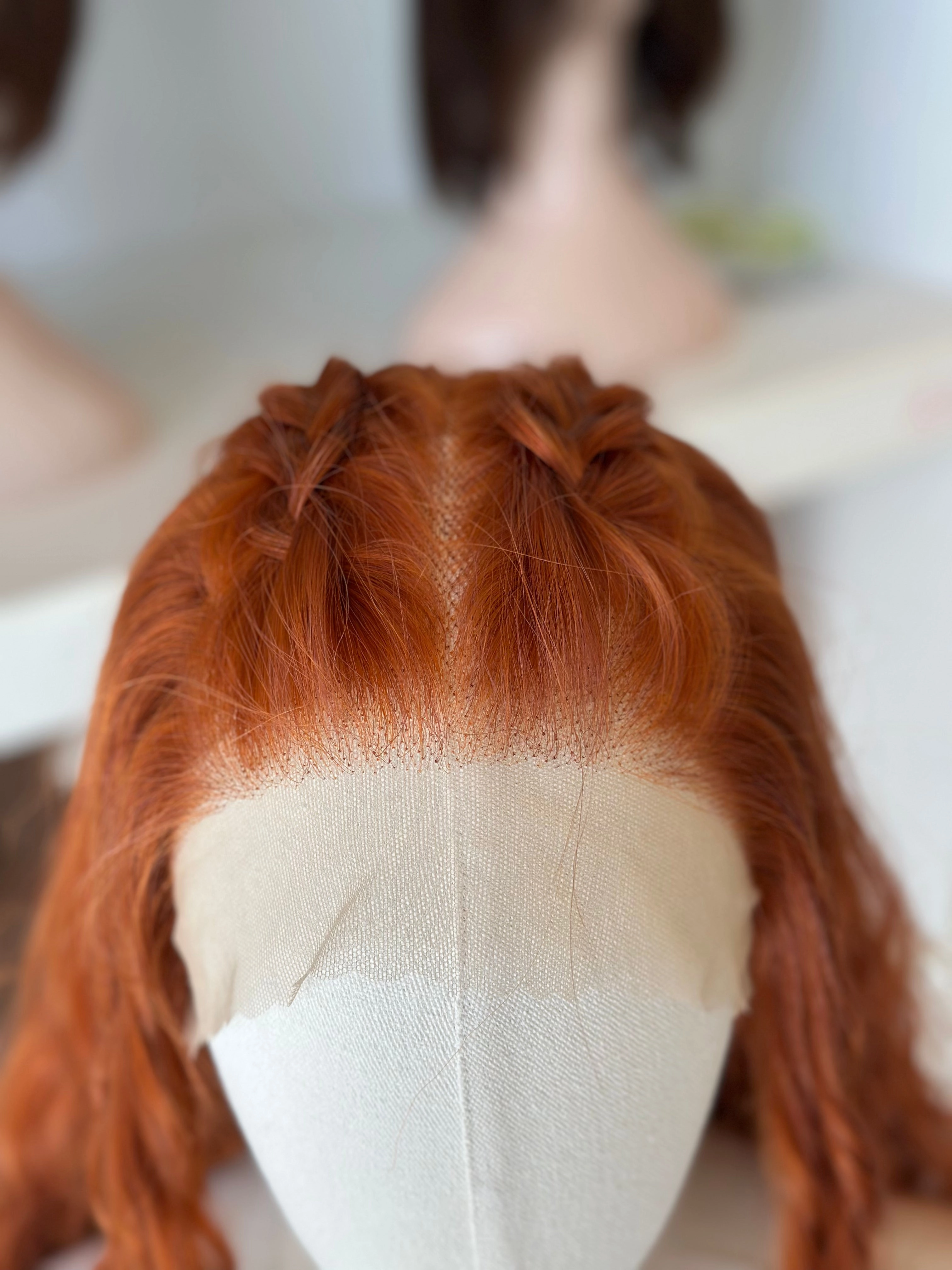Orange Ginger Long Wavy Lace Front Wig Rohan