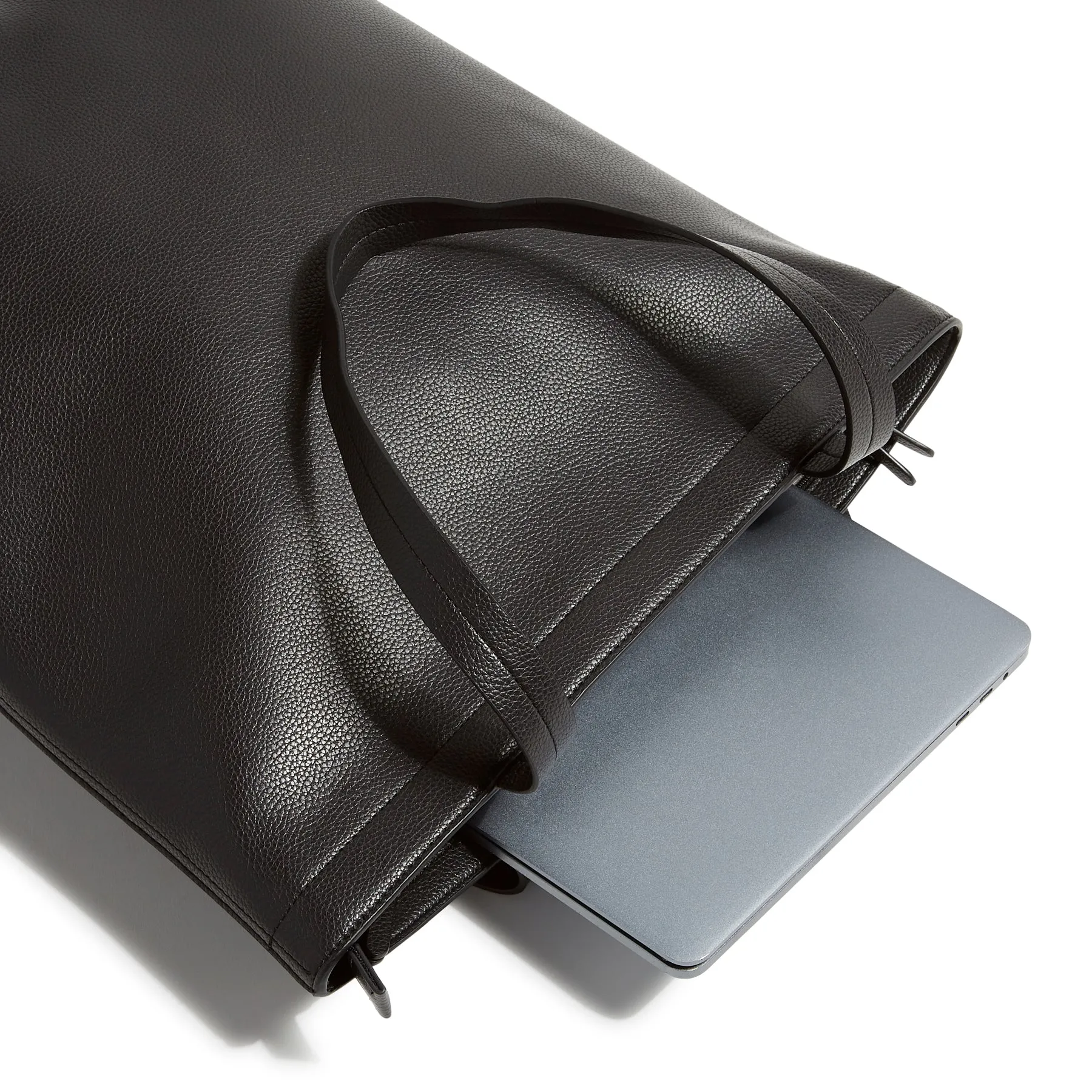 Outlet Faux Leather Large North South Tote