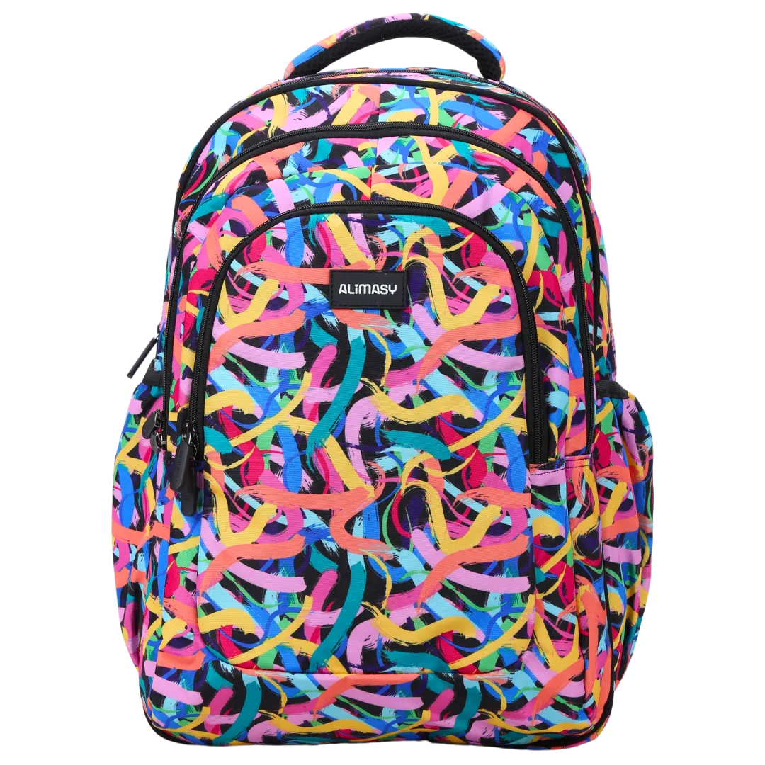 Paint Swirls Large School Backpack
