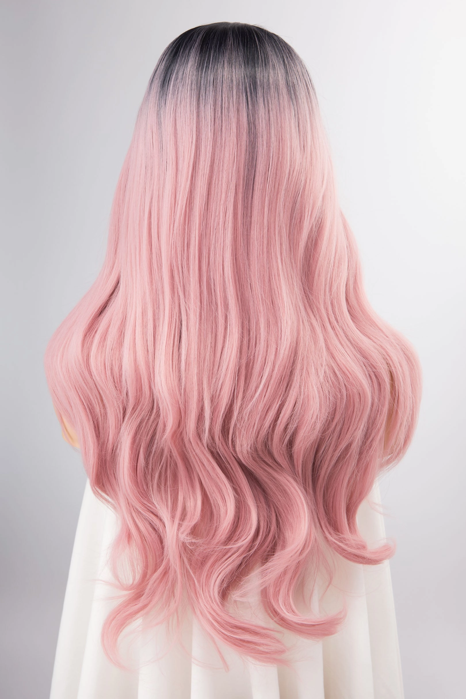 Pastel Pink Ombre Lace Front Wavy Wig | Kelly