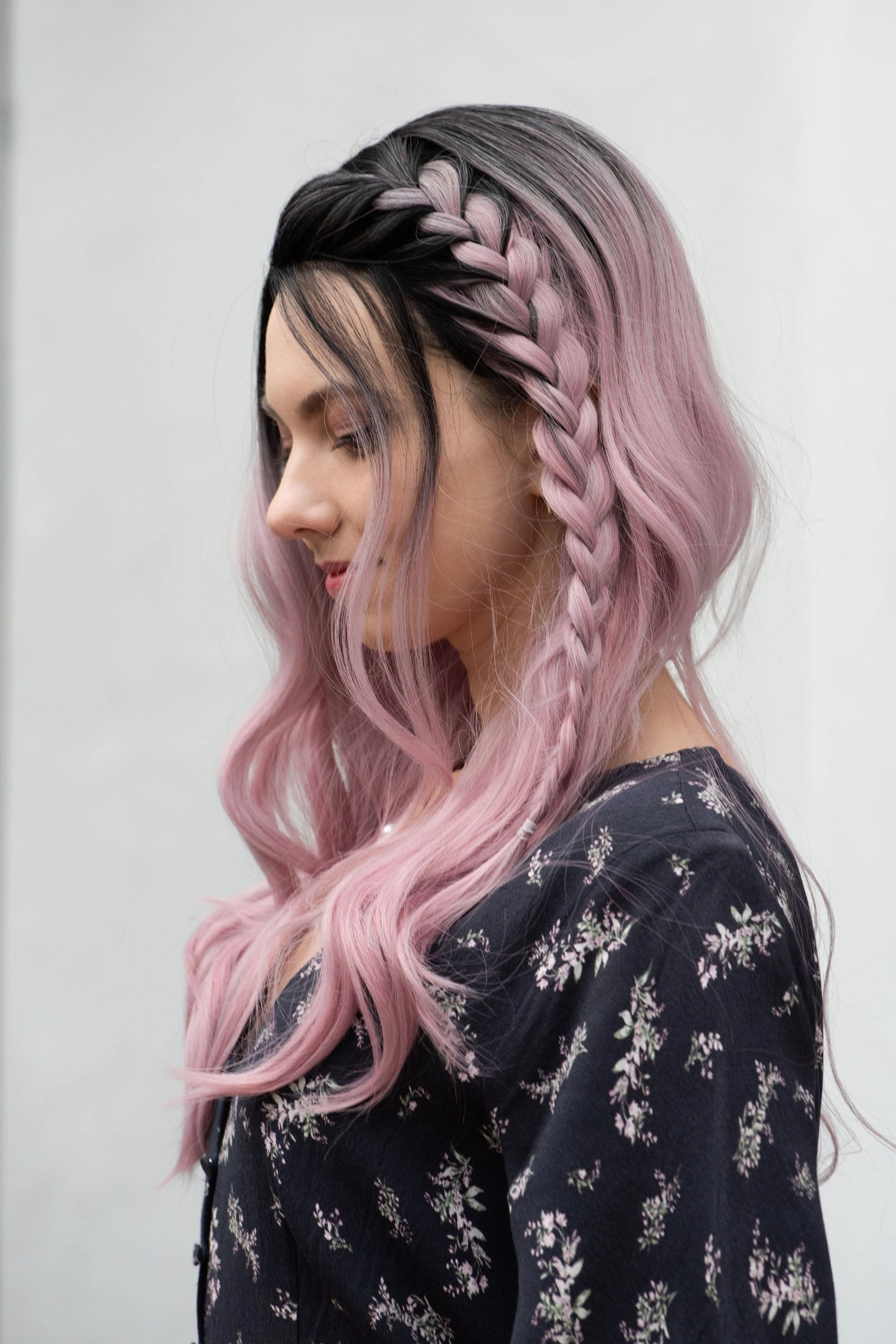 Pastel Pink Ombre Wavy Lace Front Synthetic Wig Ashley