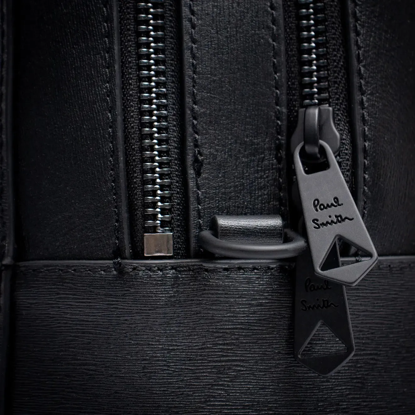 Paul Smith Leather Bag Double Zip Black