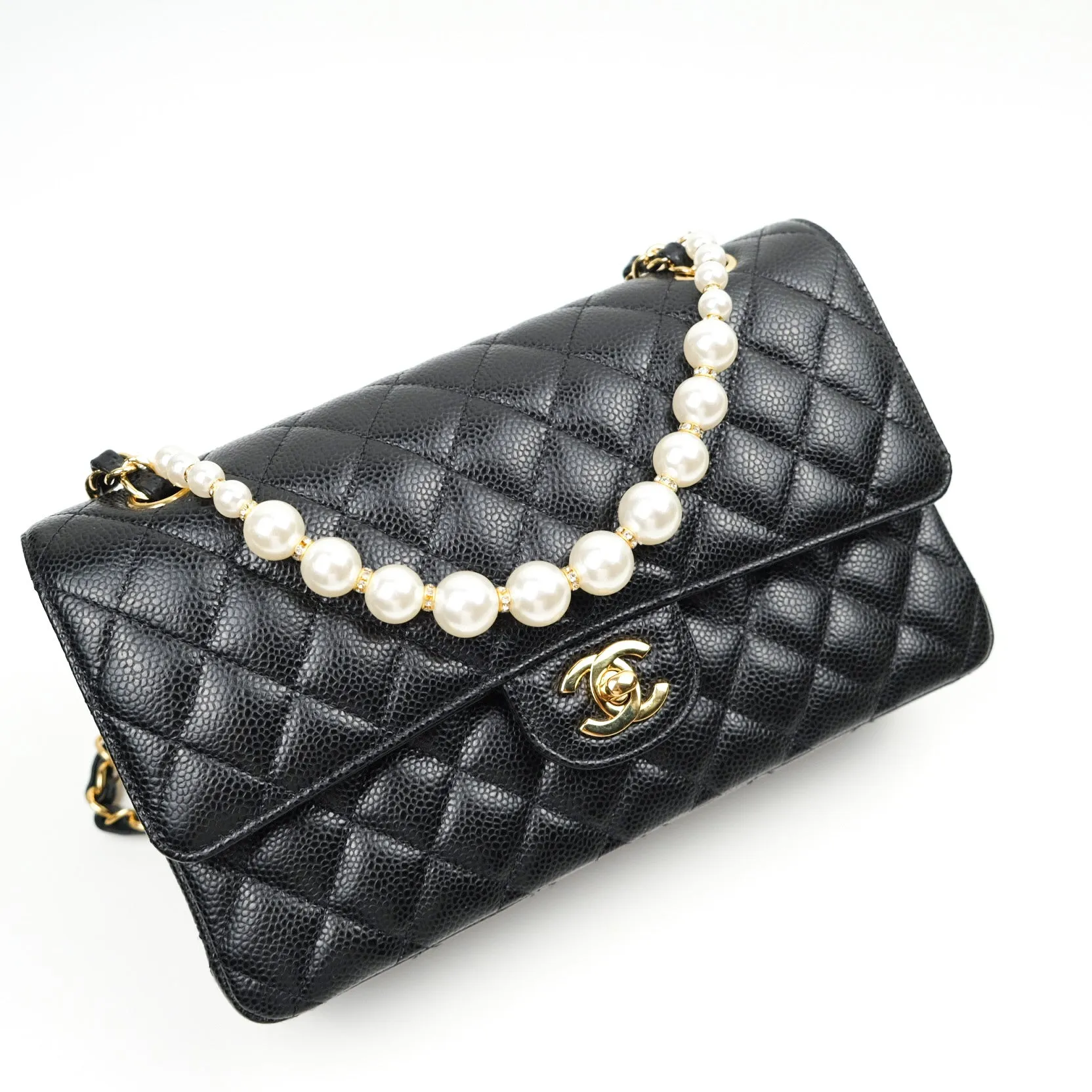 Pearl Chain with Rhinestones