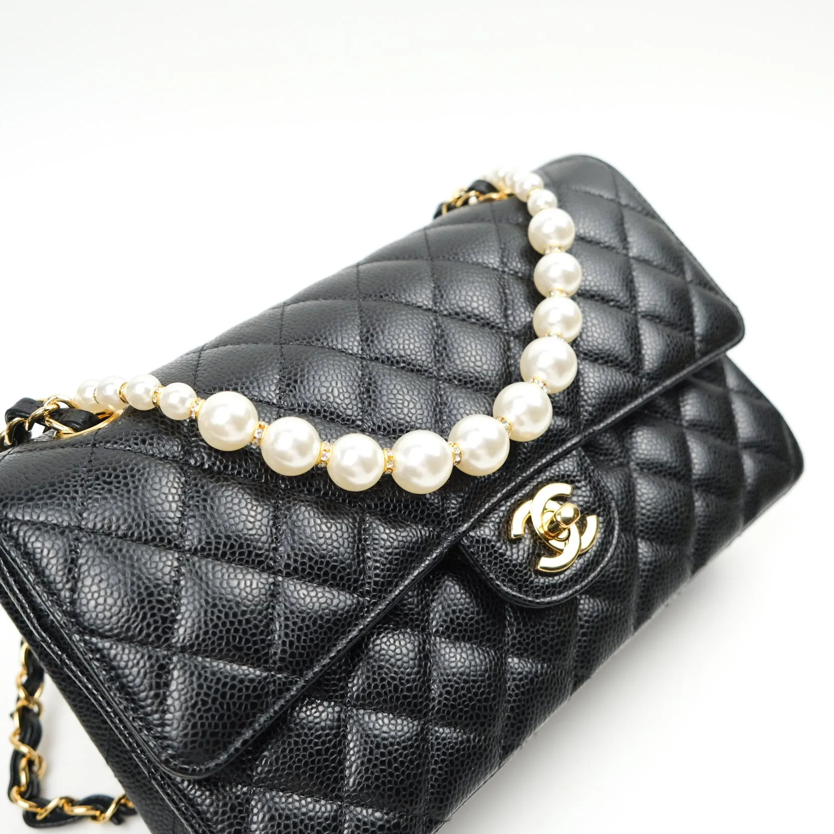 Pearl Chain with Rhinestones