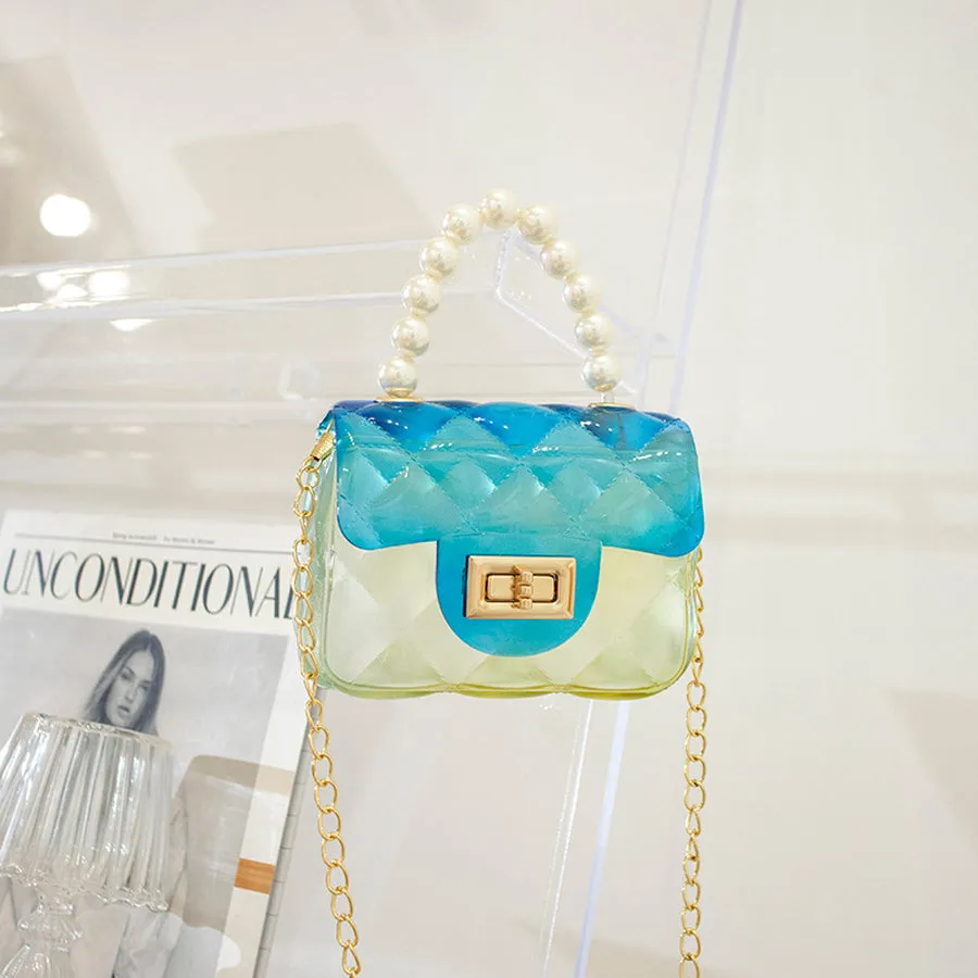 Pearl Decor Chain Strap Crossbody Bag