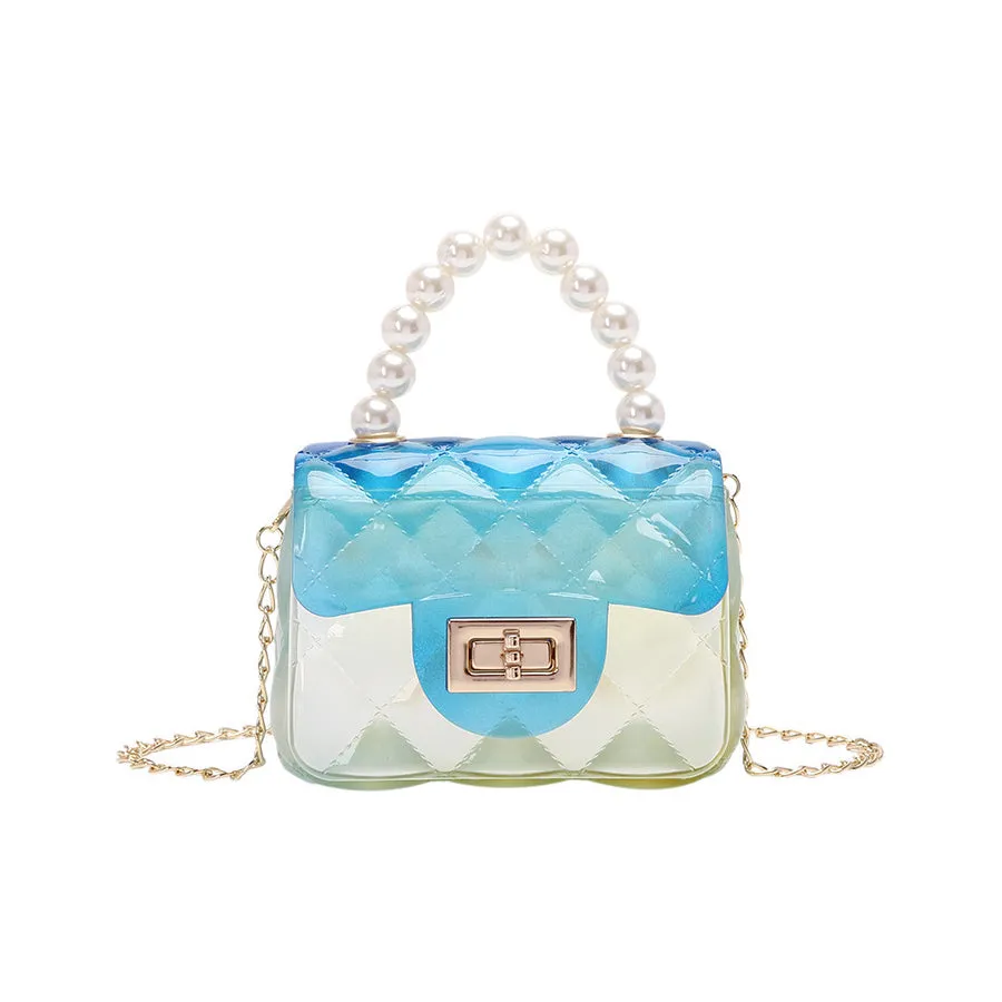 Pearl Decor Chain Strap Crossbody Bag