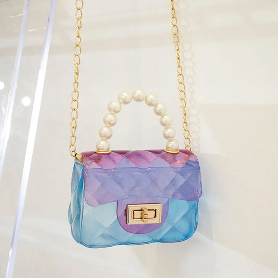 Pearl Decor Chain Strap Crossbody Bag