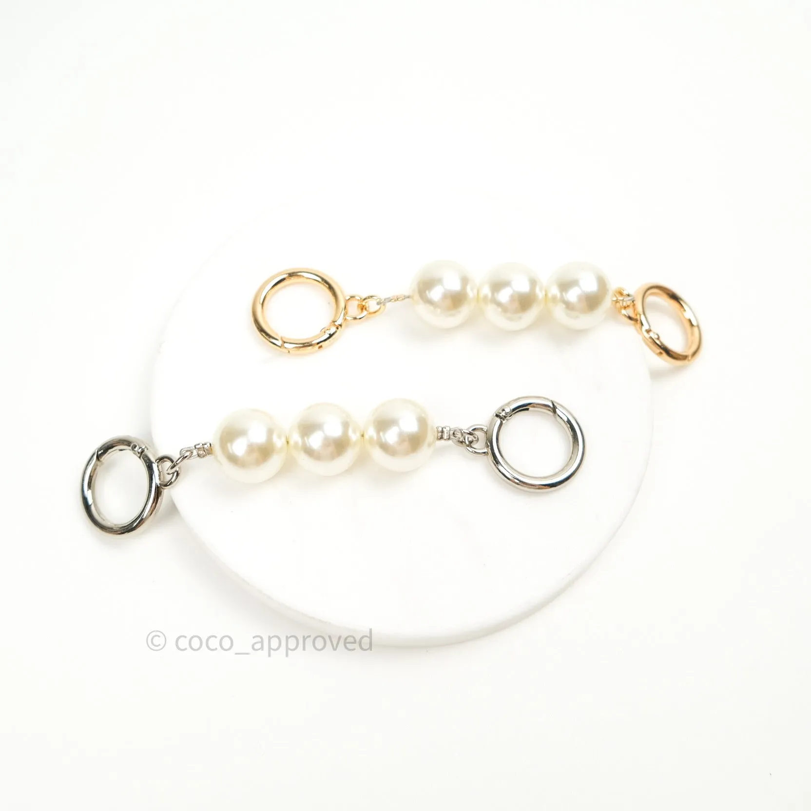 Pearl Strap Extension (Gold/Ivory)