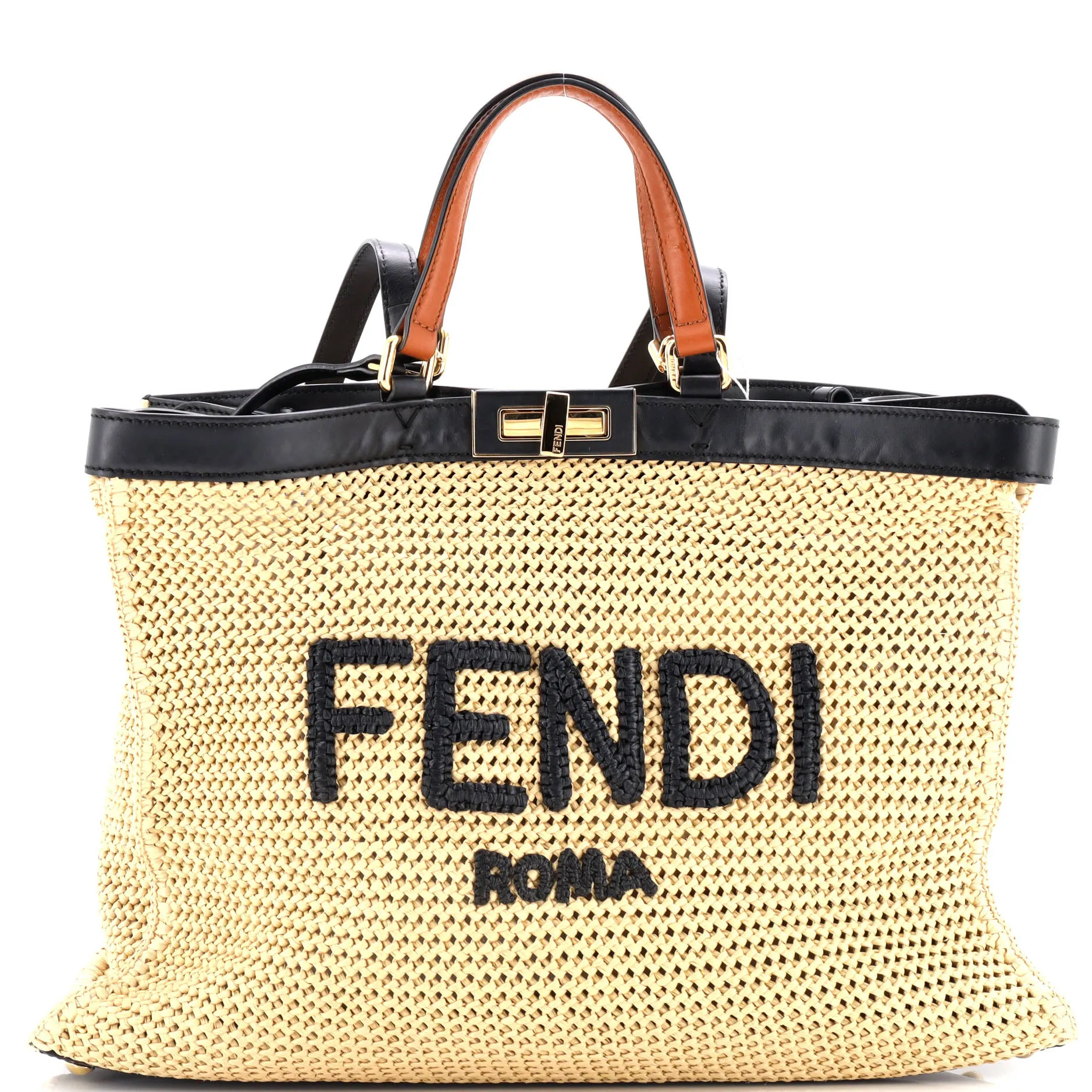 Peekaboo X-Tote Raffia Medium