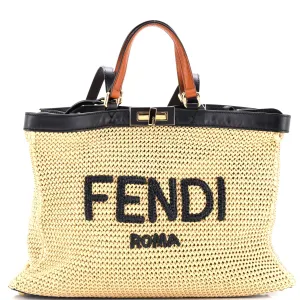 Peekaboo X-Tote Raffia Medium