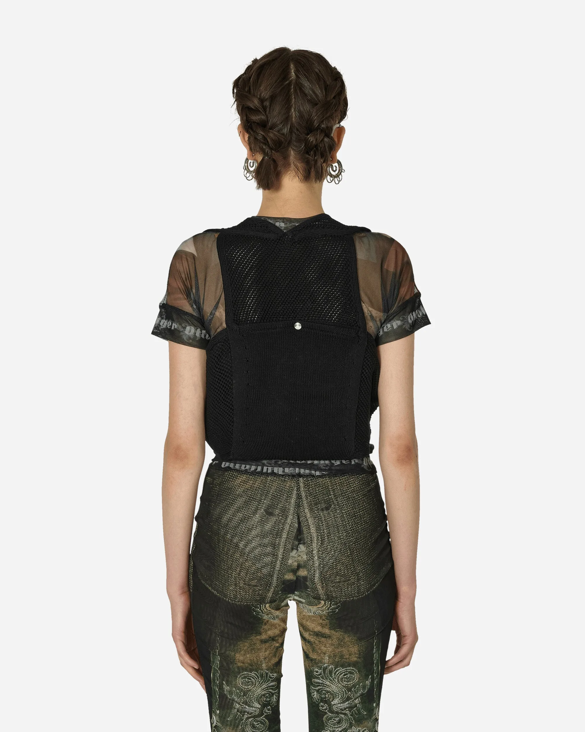Perforated Chest Bag Black