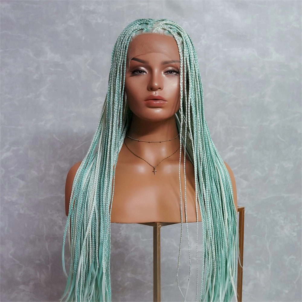 PHOENIX Mint Braided 26" Lace Front Wig