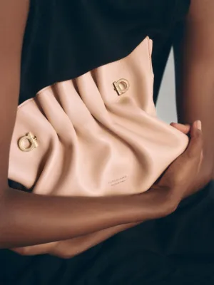 Pink Soft Gancio Small Shoulder Bag