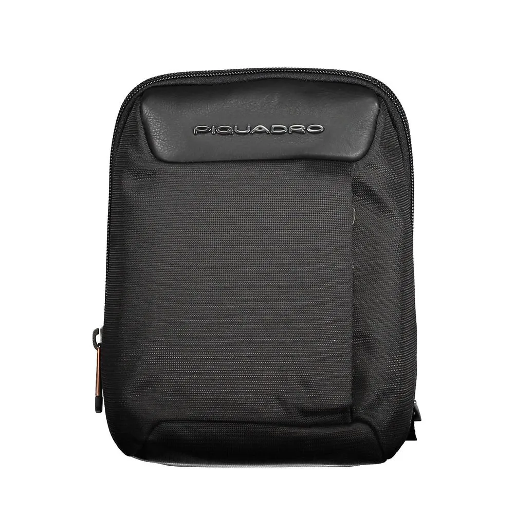 Piquadro Black Recycled Polyethylene Shoulder Bag