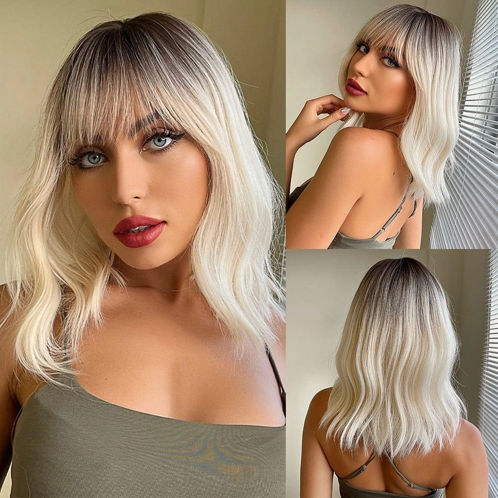 Platinum Blonde Wig Short