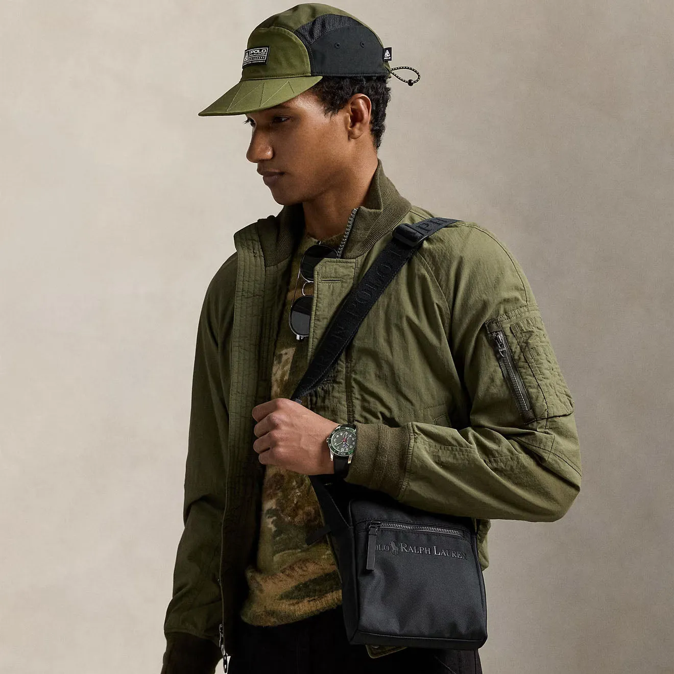 Polo Ralph Lauren Tonal Logo Crossbody Bag Black
