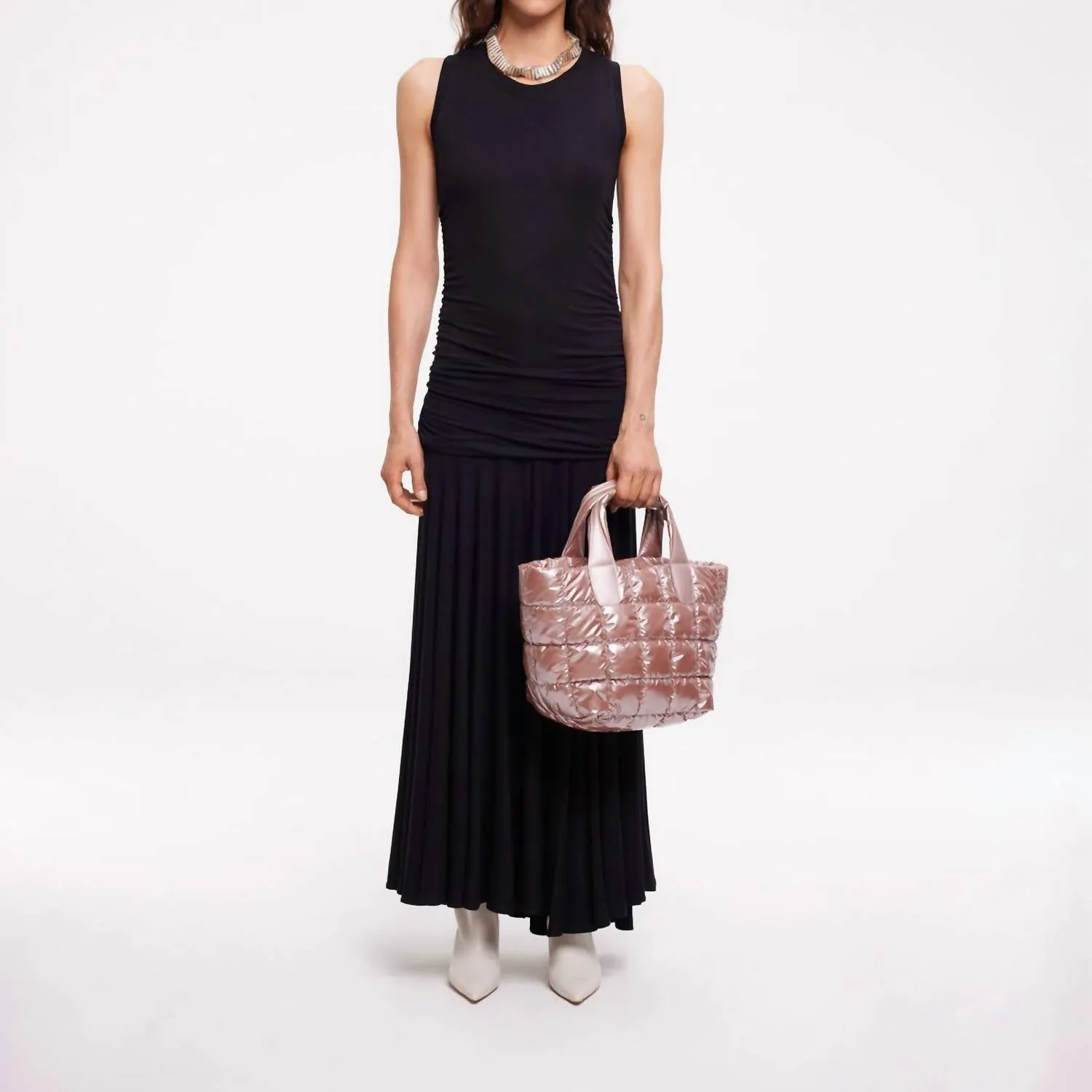 Porter Small Tote Bag In Gin Fizz Metallic