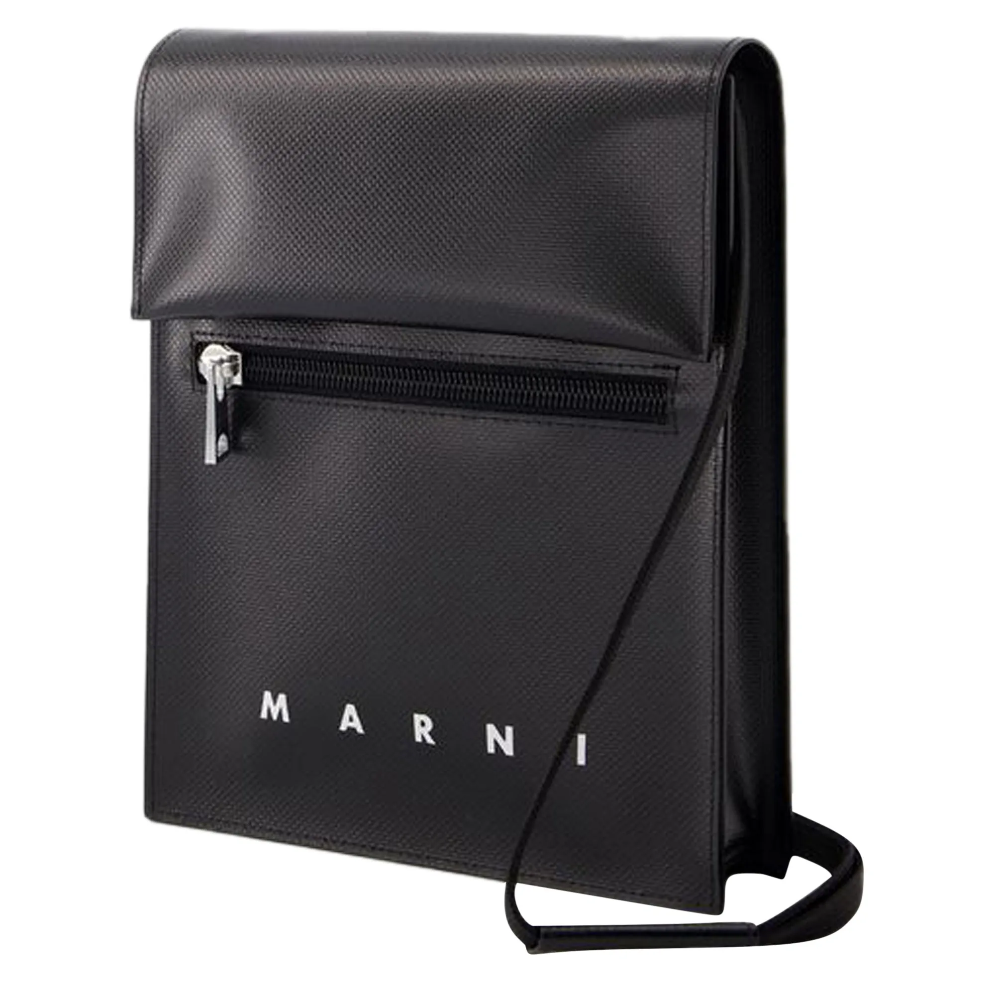 Pouch On Strap Crossbody - Marni - Synthetic - Black