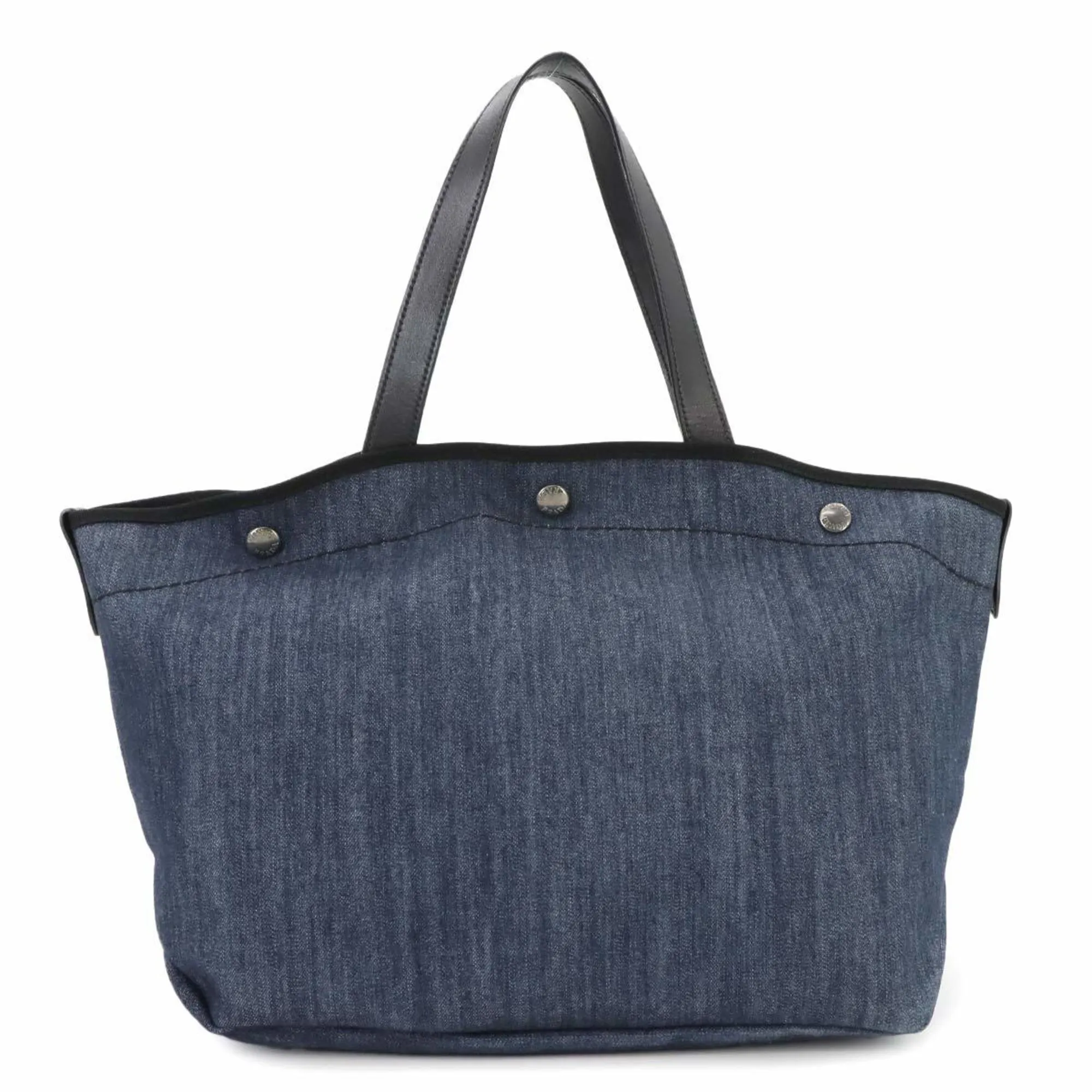 Prada blue blue Leather Shoulder Bag Tote Bag (Pre-Owned)