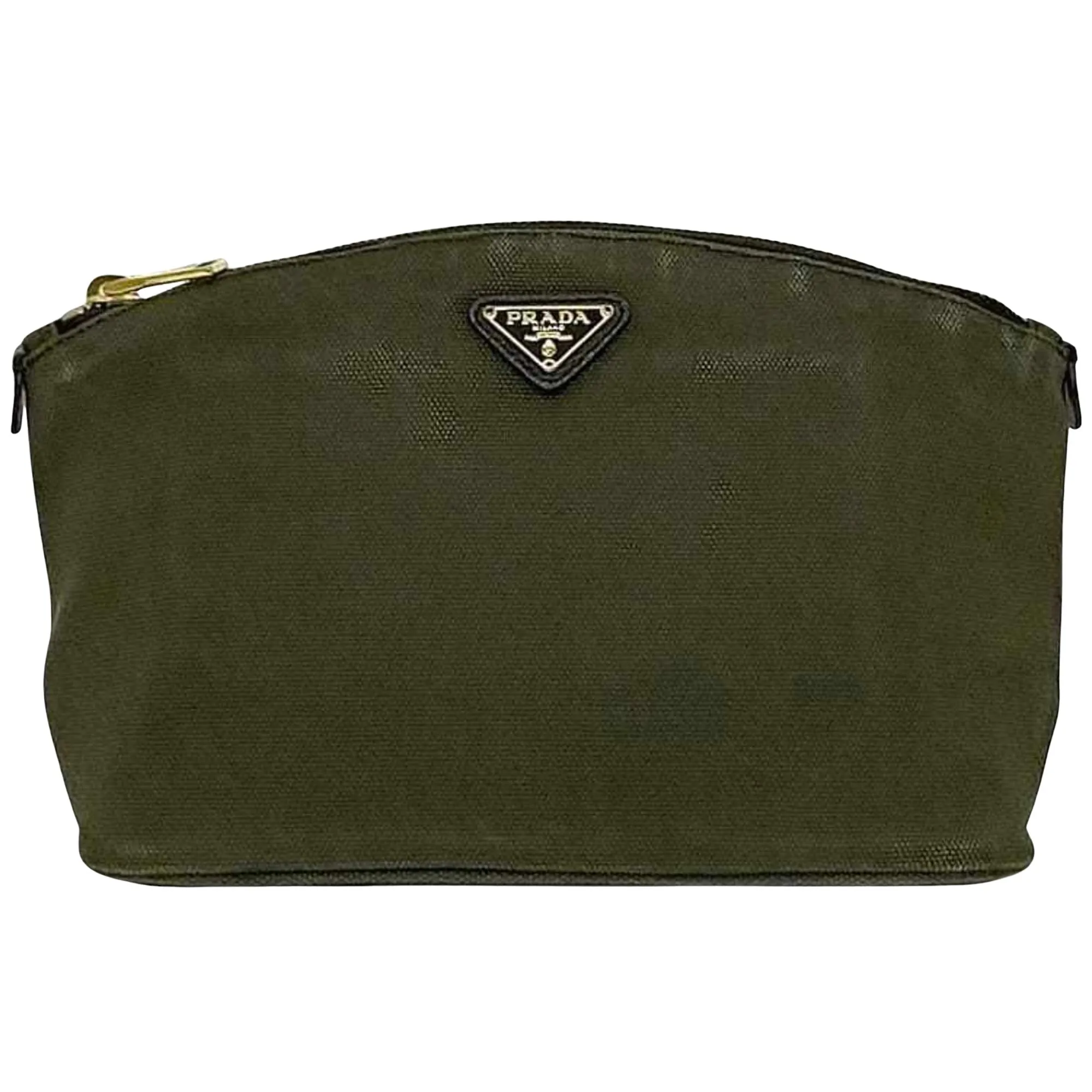 Prada Canvas Clutch Bag (Pre-Owned)