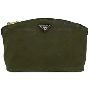 Prada Canvas Clutch Bag (Pre-Owned)
