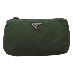 Prada Cosmetic Pouch Synthetic Clutch Bag (Pre-Owned)