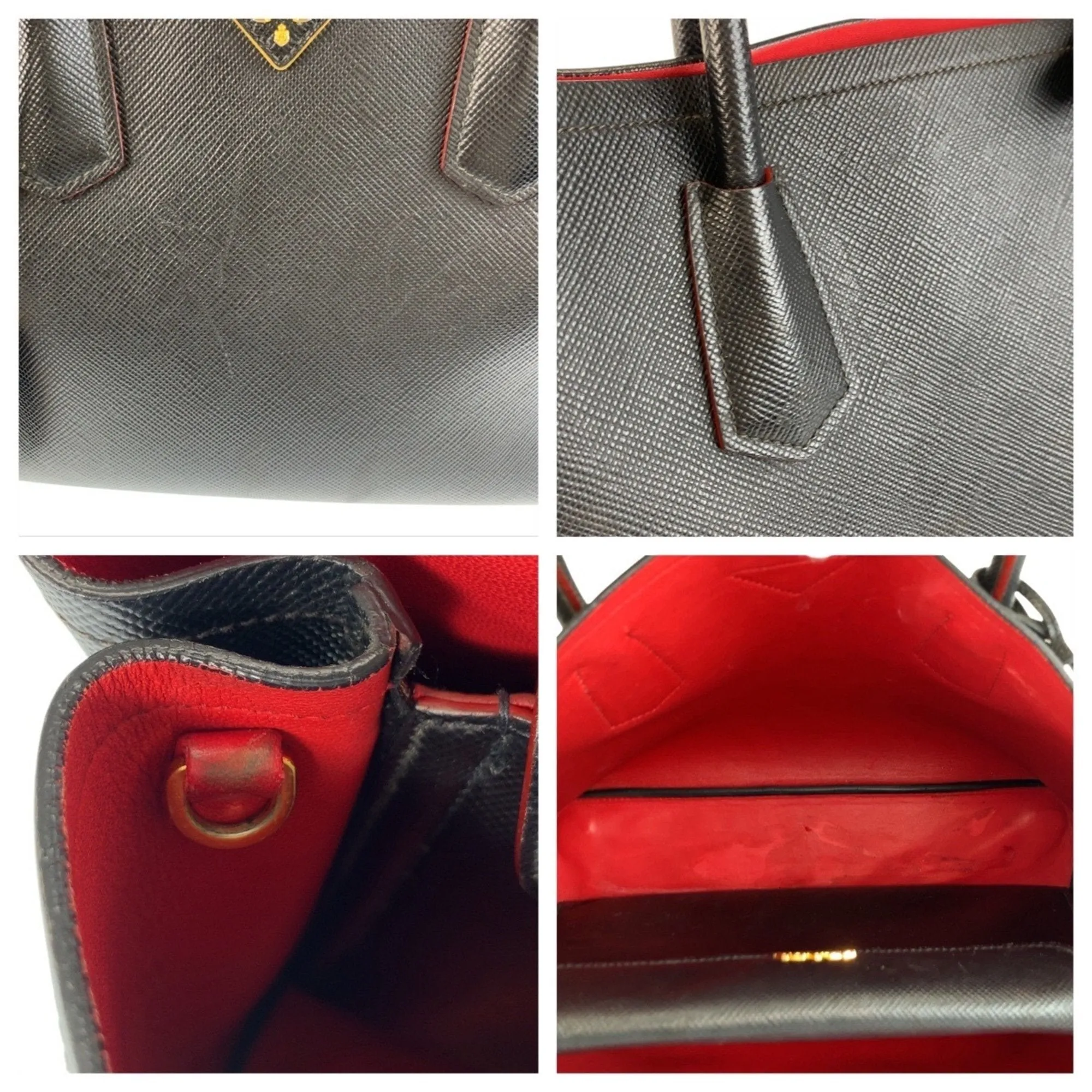 Prada Leather Handbag Tote Bag (Pre-Owned)