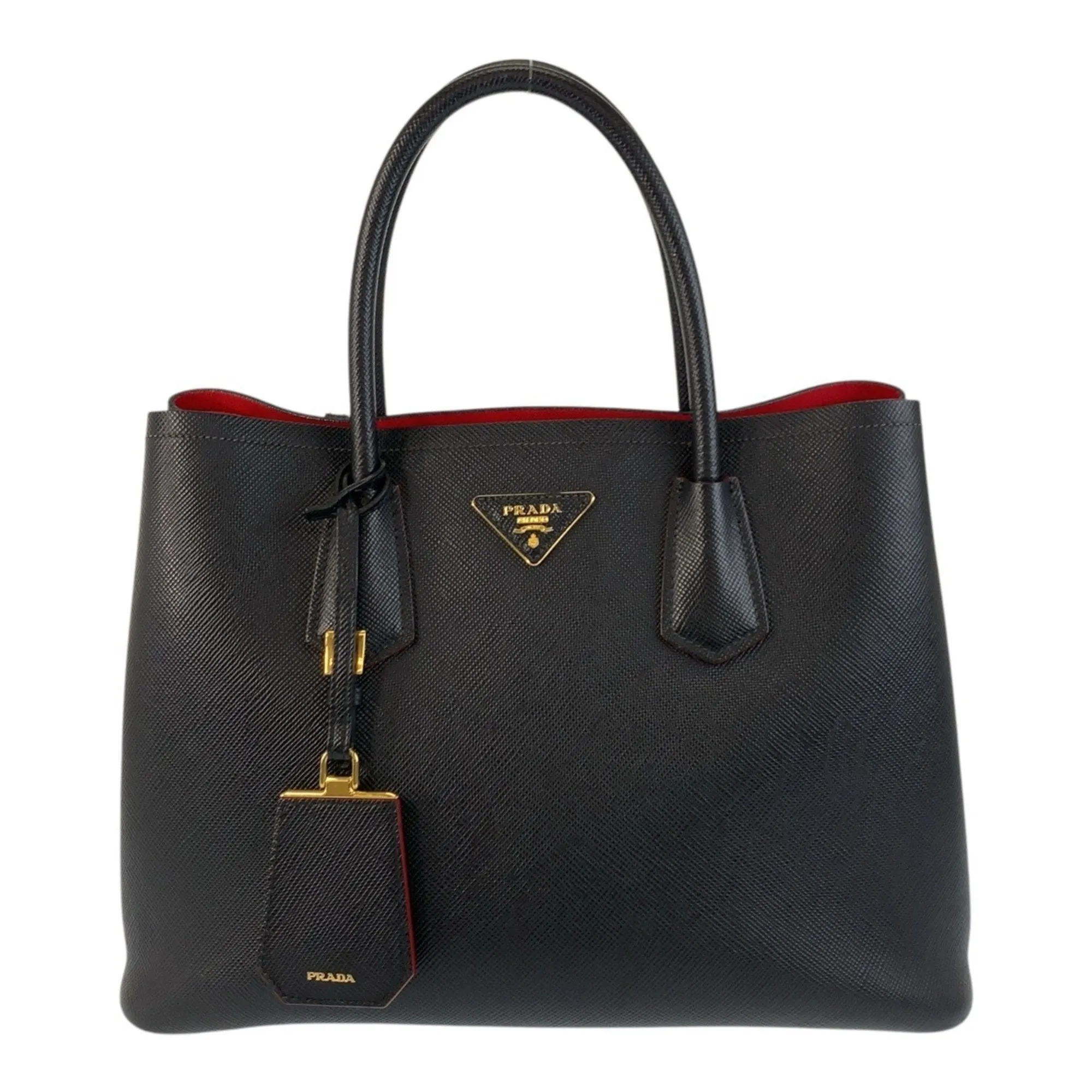Prada Leather Handbag Tote Bag (Pre-Owned)