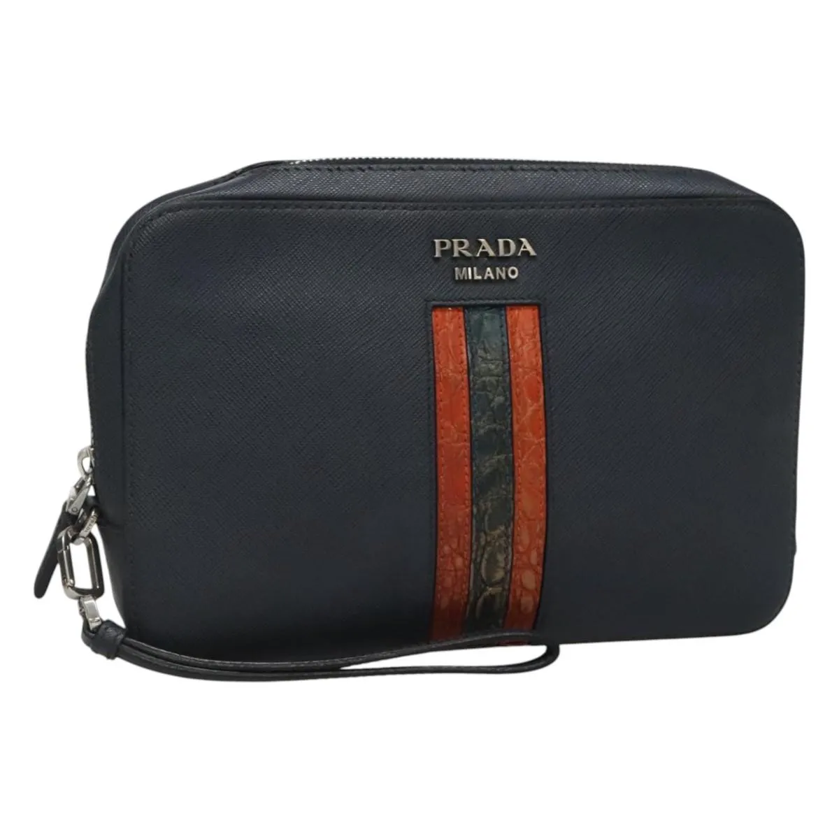 Prada Saffiano Leather Clutch Bag (Pre-Owned)
