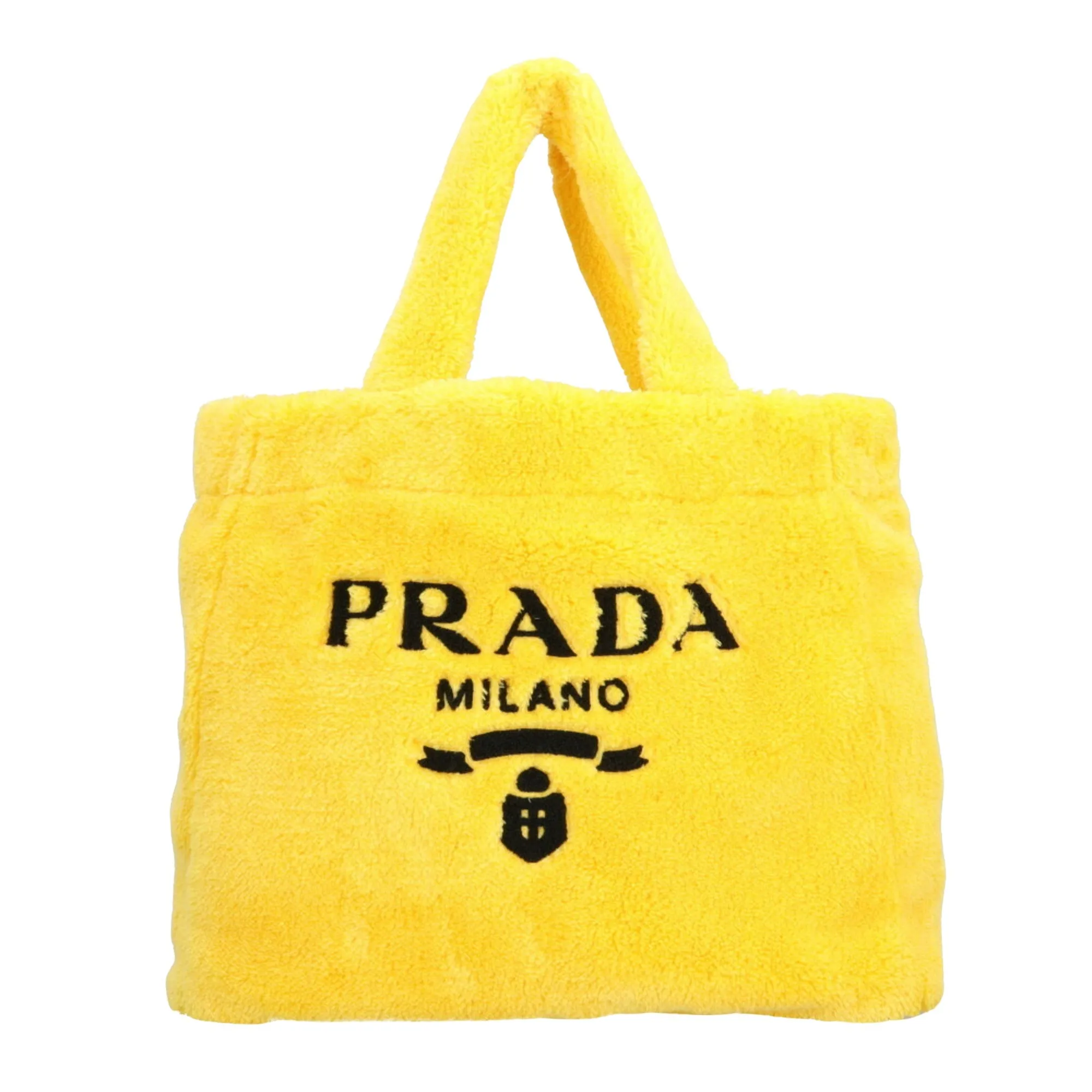 Prada Terry Faux Fur Tote Bag (Pre-Owned)