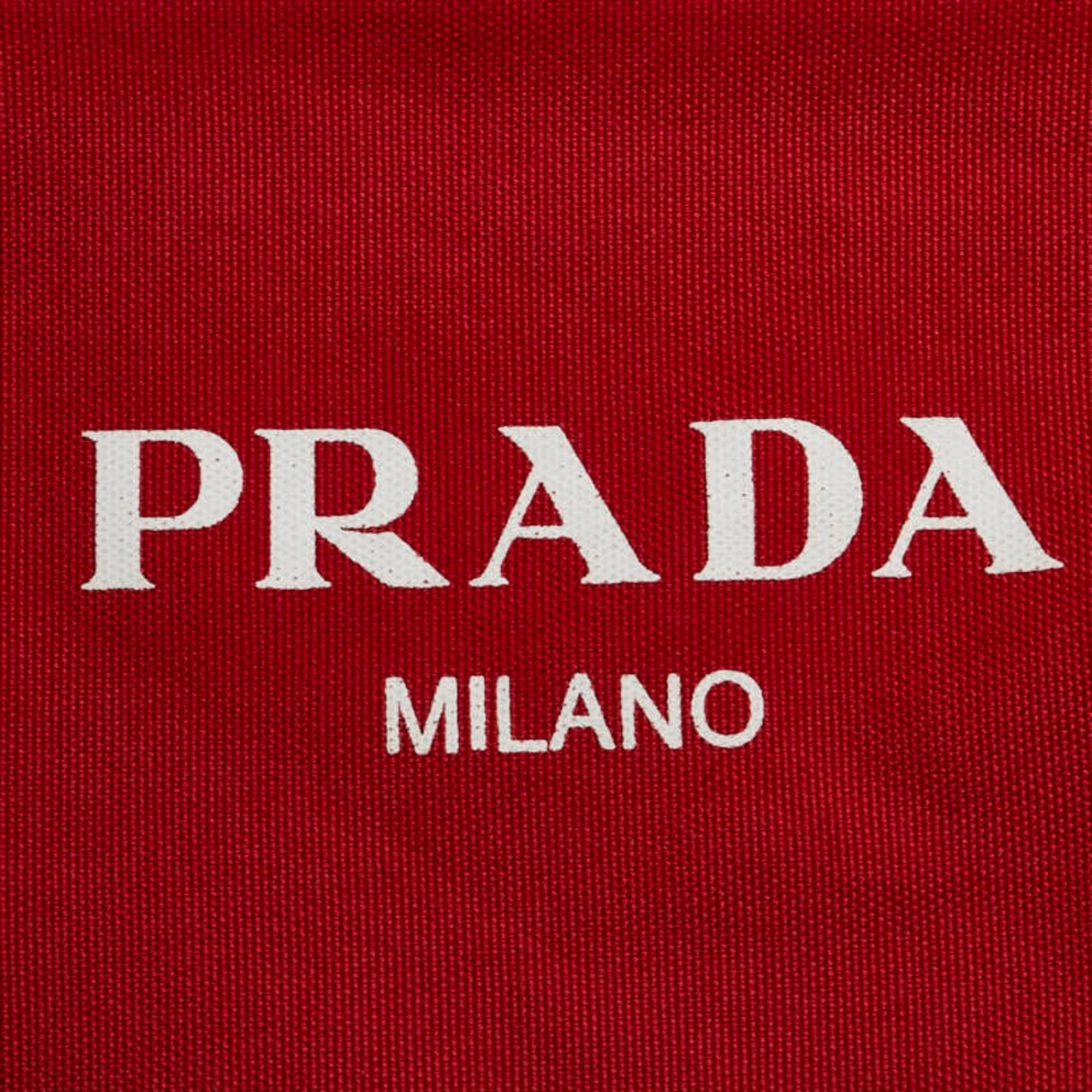 Prada Canvas Leather Pouch (Pre-Owned)