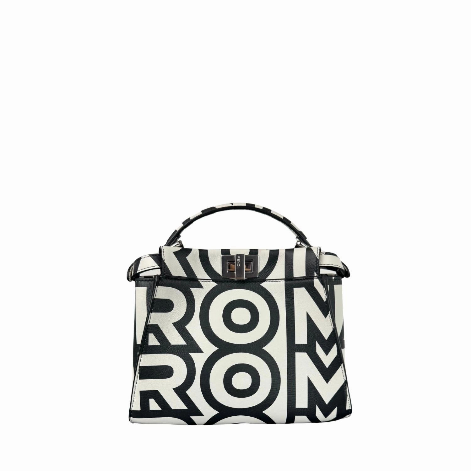 Pre-Loved X Marc Jacobs Peekaboo Iseeu Bag In Black/white