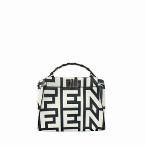 Pre-Loved X Marc Jacobs Peekaboo Iseeu Bag In Black/white